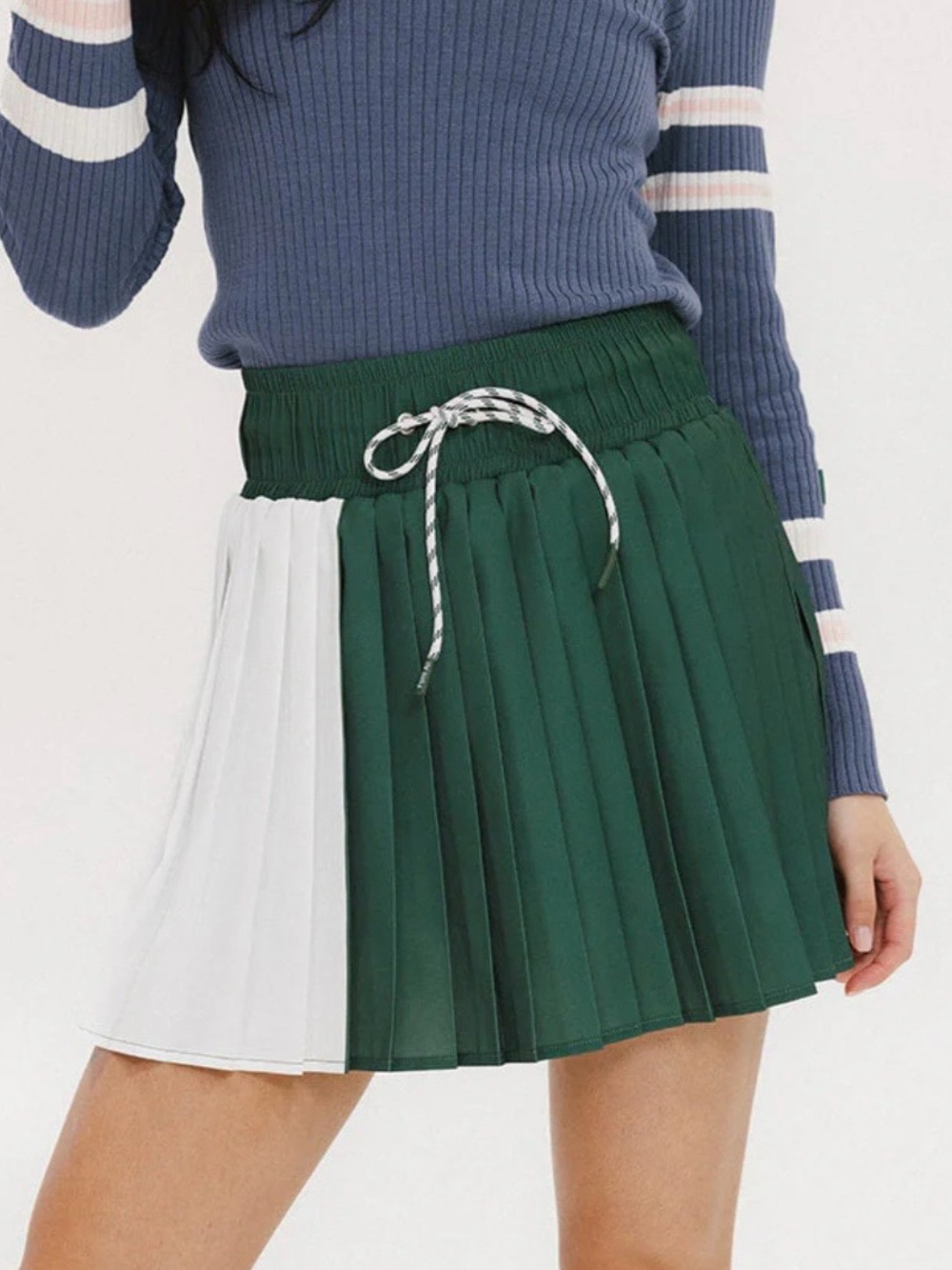 New! For All Rose Pleated Skirt in Green Size Large